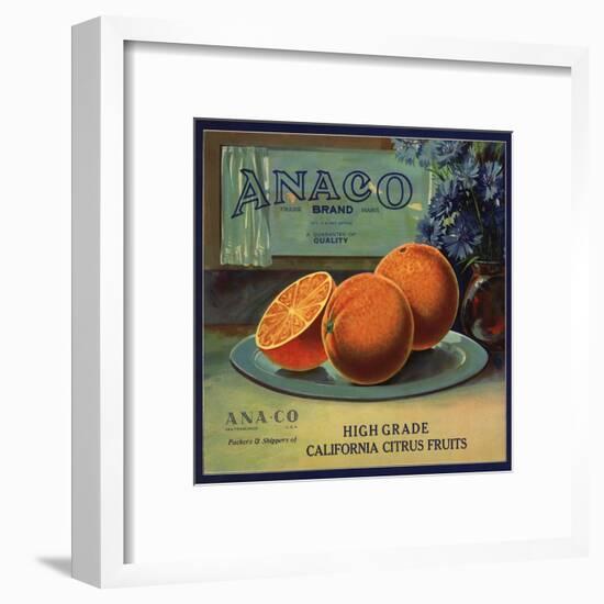 Anaco Brand - California - Citrus Crate Label-Lantern Press-Framed Art Print