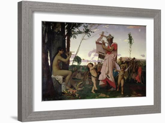 Anacreon, Bacchus and Aphrodite, 1848-Jean Leon Gerome-Framed Giclee Print