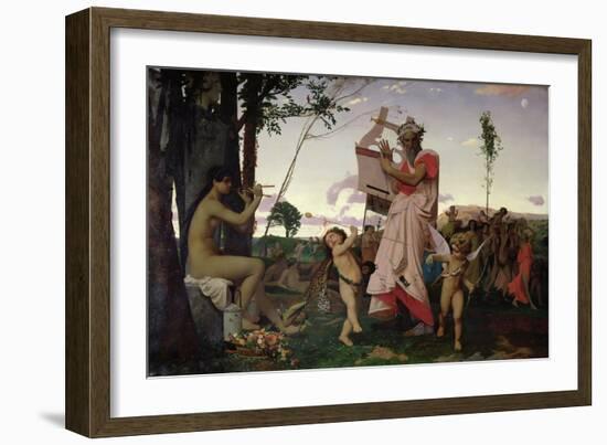 Anacreon, Bacchus and Aphrodite, 1848-Jean Leon Gerome-Framed Giclee Print