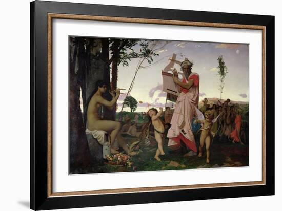 Anacreon, Bacchus and Aphrodite, 1848-Jean Leon Gerome-Framed Giclee Print