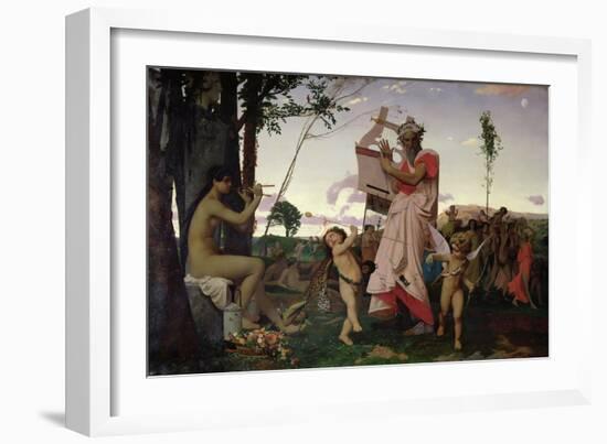 Anacreon, Bacchus and Aphrodite, 1848-Jean Leon Gerome-Framed Giclee Print