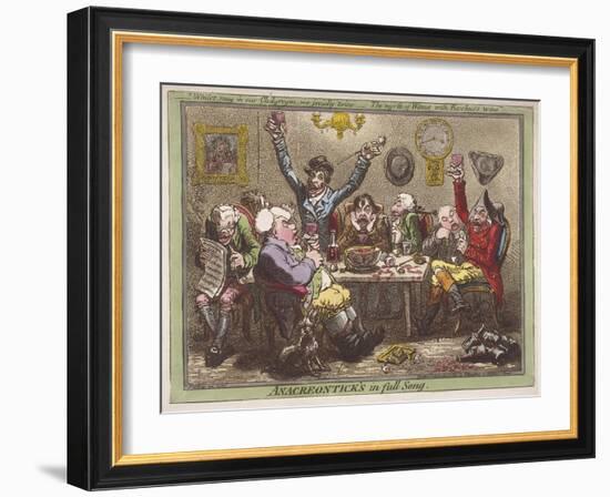 Anacreontick's in Full Song, 1801-James Gillray-Framed Giclee Print