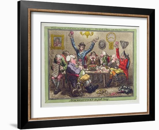 Anacreontick's in Full Song, Published by Hannah Humphrey in 1801-James Gillray-Framed Giclee Print