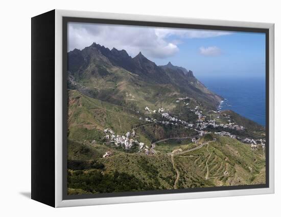 Anaga Mountains and Almaciga, Tenerife, Canary Islands, Spain, Atlantic, Europe-Hans Peter Merten-Framed Premier Image Canvas