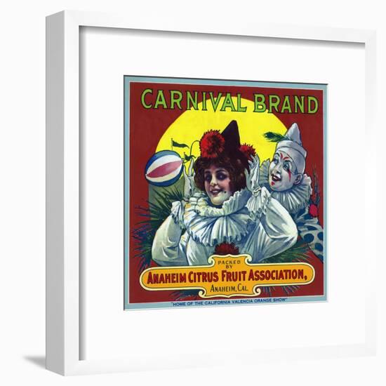 Anaheim, California, Carnival Brand Citrus Label-Lantern Press-Framed Art Print