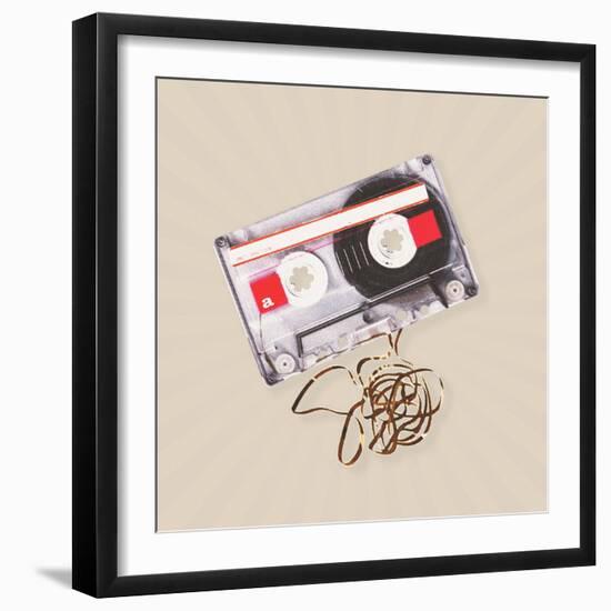 Analog Tape Cassette-pablo guzman-Framed Art Print