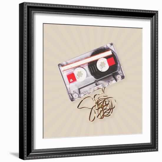 Analog Tape Cassette-pablo guzman-Framed Art Print