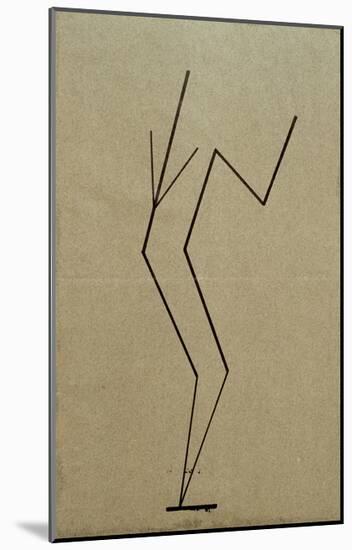 Analytical Drawing after Photos of Dancing, 1925-Wassily Kandinsky-Mounted Giclee Print