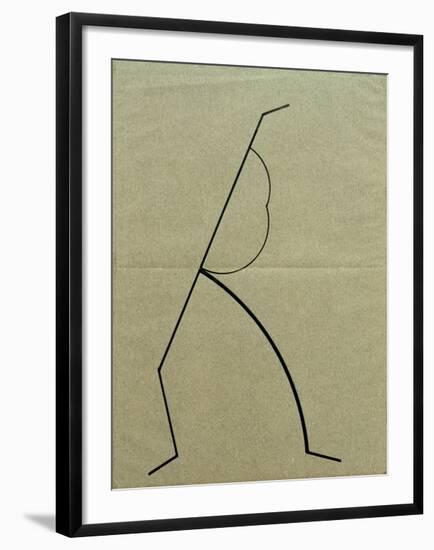 Analytical Drawing after Photos of Dancing 2, 1925-Wassily Kandinsky-Framed Giclee Print