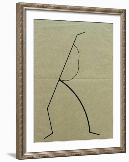 Analytical Drawing after Photos of Dancing 2, 1925-Wassily Kandinsky-Framed Giclee Print