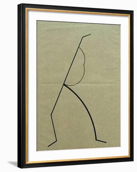 Analytical Drawing after Photos of Dancing 2, 1925-Wassily Kandinsky-Framed Giclee Print