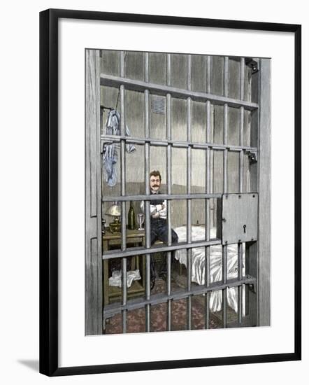 Anarchist August Spies in His Cell after the Haymarket Riot, Chicago, 1887-null-Framed Giclee Print