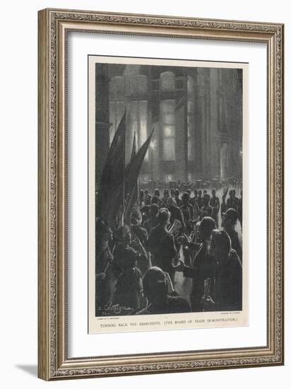 Anarchist Demonstration in Chicago-Andre Castaigne-Framed Art Print