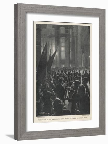 Anarchist Demonstration in Chicago-Andre Castaigne-Framed Art Print