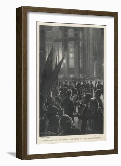 Anarchist Demonstration in Chicago-Andre Castaigne-Framed Art Print