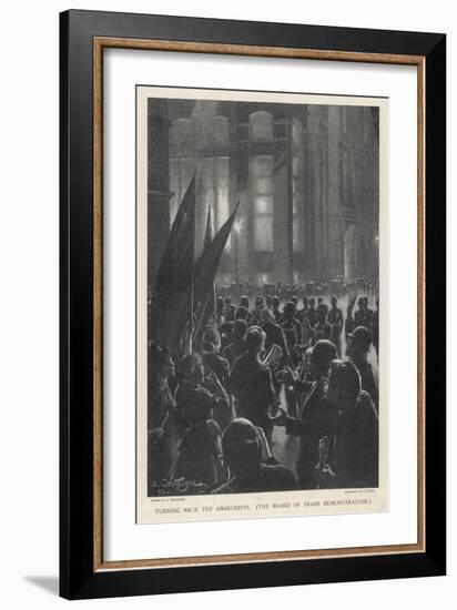 Anarchist Demonstration in Chicago-Andre Castaigne-Framed Art Print