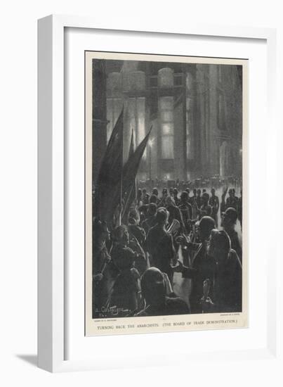 Anarchist Demonstration in Chicago-Andre Castaigne-Framed Art Print