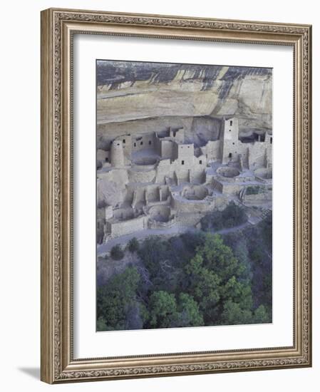 Anasazi Cliff Dwelling, Cliff Palace, Mesa Verde National Park, Colorado, USA-William Sutton-Framed Photographic Print