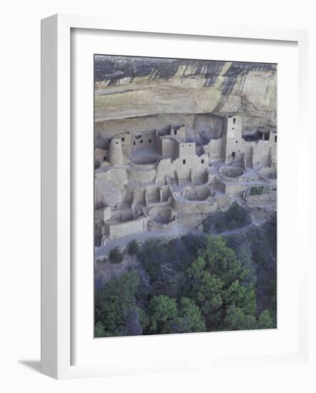 Anasazi Cliff Dwelling, Cliff Palace, Mesa Verde National Park, Colorado, USA-William Sutton-Framed Photographic Print