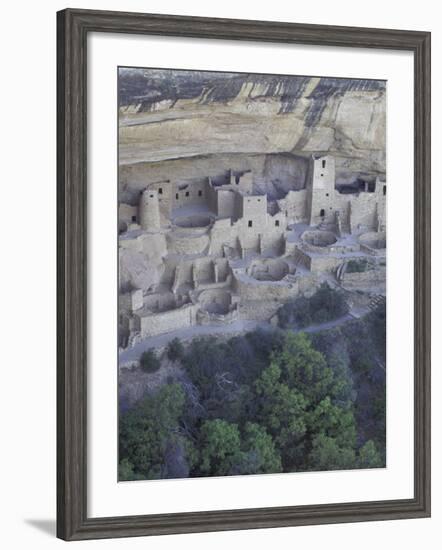 Anasazi Cliff Dwelling, Cliff Palace, Mesa Verde National Park, Colorado, USA-William Sutton-Framed Photographic Print