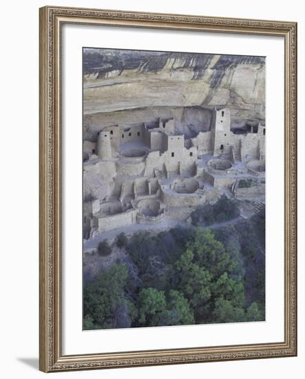 Anasazi Cliff Dwelling, Cliff Palace, Mesa Verde National Park, Colorado, USA-William Sutton-Framed Photographic Print