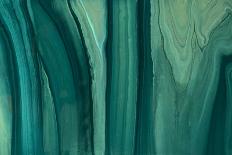 Abstract Fluid Art Background Dark Green and Olive Glitter Color. Liquid Marble. Acrylic Painting W-Anastasiia_Guseva-Photographic Print