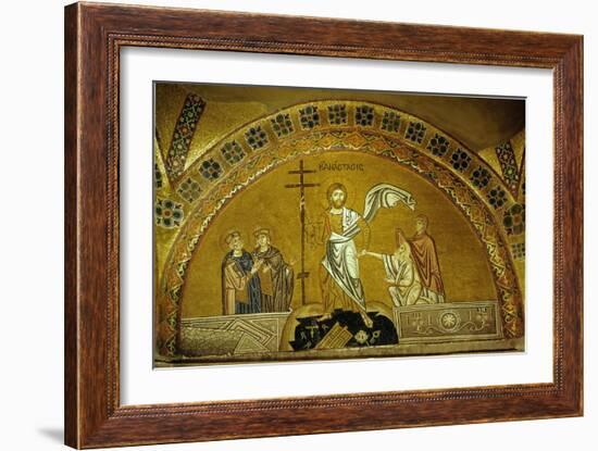 Anastasis, Christ Descending into Limbo, Saves Adam, Eve, King David and King Solomon-null-Framed Giclee Print