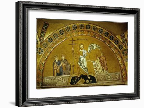 Anastasis, Christ Descending into Limbo, Saves Adam, Eve, King David and King Solomon-null-Framed Giclee Print