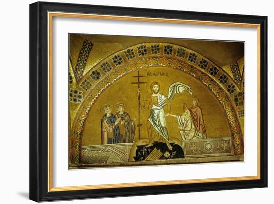 Anastasis, Christ Descending into Limbo, Saves Adam, Eve, King David and King Solomon-null-Framed Giclee Print