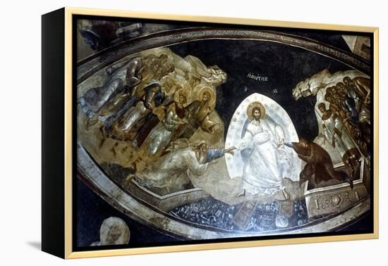 Anastasis, Fresco in the Parekklesion of Church of Christ in Chora, C1310-C1320-null-Framed Premier Image Canvas