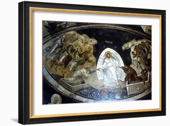 Anastasis, Fresco in the Parekklesion of Church of Christ in Chora, C1310-C1320-null-Framed Giclee Print