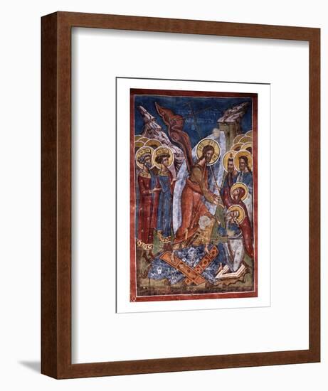 Anastasis, or Harrowing of Hell, Christ's Descent into Limbo, Exterior Fresco, 1537-null-Framed Giclee Print