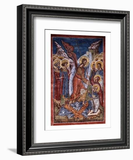 Anastasis, or Harrowing of Hell, Christ's Descent into Limbo, Exterior Fresco, 1537-null-Framed Giclee Print