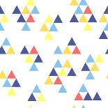 Colorful Background. Background with Colored Triangles. Colorful Abstract Pattern. Geometric Patter-Anastasiya Stalmahova-Art Print