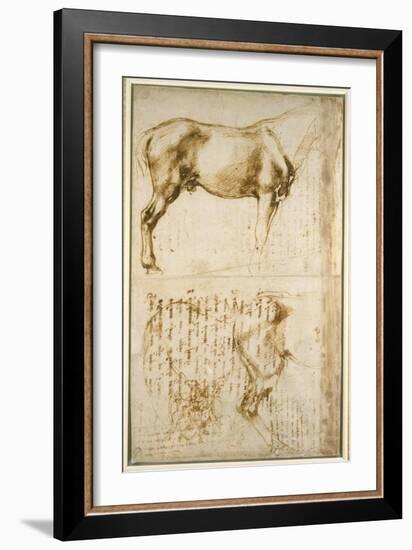 Anatomic Horse Study, 1504-Michelangelo Buonarroti-Framed Giclee Print