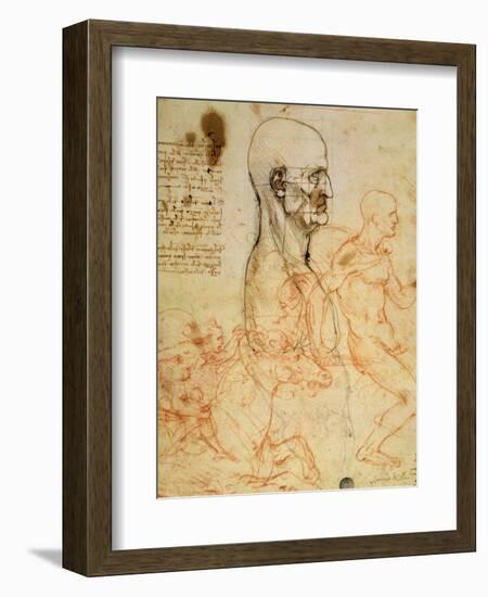 Anatomical Studies, circa 1500-07-Leonardo da Vinci-Framed Giclee Print