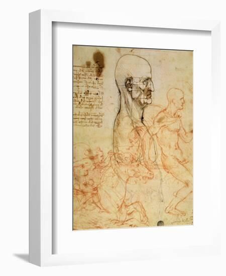 Anatomical Studies, circa 1500-07-Leonardo da Vinci-Framed Giclee Print