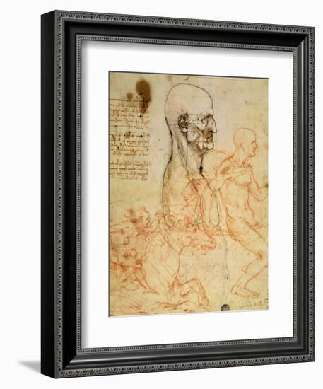 Anatomical Studies, circa 1500-07-Leonardo da Vinci-Framed Giclee Print