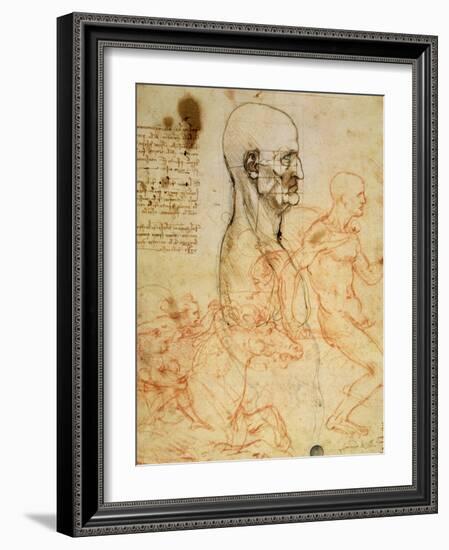 Anatomical Studies, circa 1500-07-Leonardo da Vinci-Framed Giclee Print