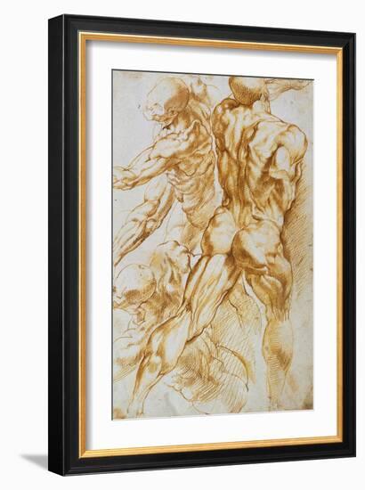 Anatomical Studies: Nudes in Combat-Peter Paul Rubens-Framed Giclee Print