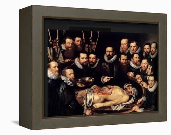 Anatomy Lesson Of Dr. Willem Van Der Meer-Sir Luke Fildes-Framed Stretched Canvas