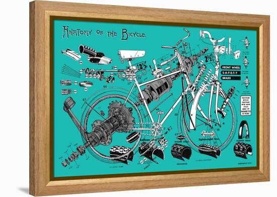Anatomy of a Bicycle-James Bentley-Framed Premier Image Canvas