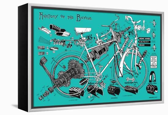 Anatomy of a Bicycle-James Bentley-Framed Premier Image Canvas