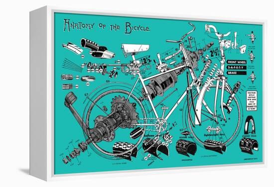 Anatomy of a Bicycle-James Bentley-Framed Premier Image Canvas