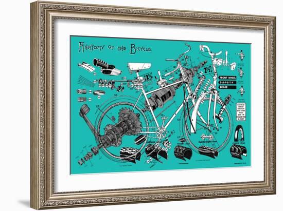 Anatomy of a Bicycle-James Bentley-Framed Giclee Print