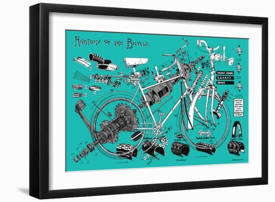 Anatomy of a Bicycle-James Bentley-Framed Giclee Print