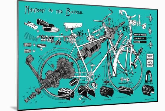Anatomy of a Bicycle-James Bentley-Mounted Giclee Print