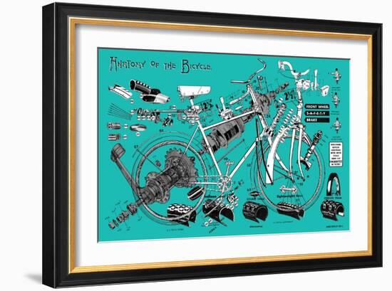 Anatomy of a Bicycle-James Bentley-Framed Giclee Print