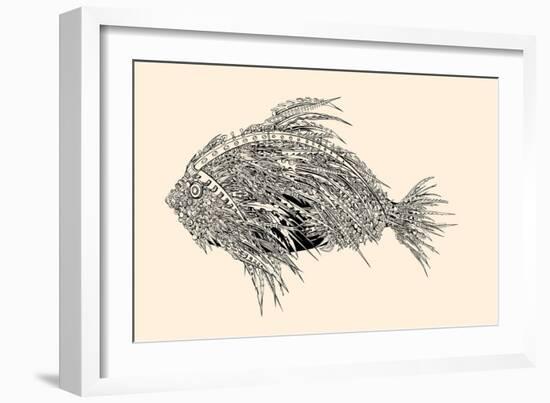 Anatomy of a Fish. Robot Spiked Fish.-RYGER-Framed Art Print