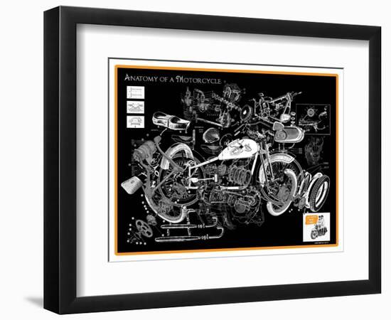 Anatomy of a Motorcycle-James Bentley-Framed Giclee Print